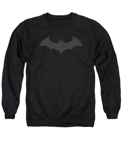BATMAN/HUSH LOGO - ADULT CREWNECK SWEATSHIRT - BLACK - SM
