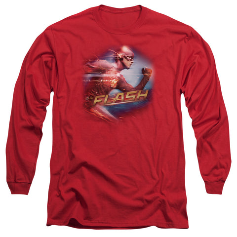 THE FLASH/FASTEST MAN-L/S ADULT 18/1-RED-MD