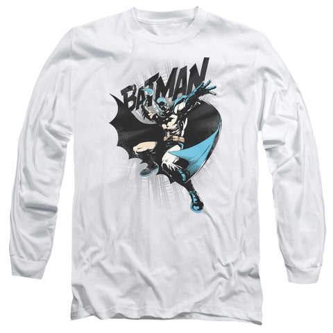 BATMAN/BATARANG THROW-L/S ADULT 18/1-WHITE-XL