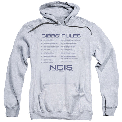 NCIS/GIBBS RULES-ADULT PULL-OVER HOODIE-ATHLETIC HEATHER-3X