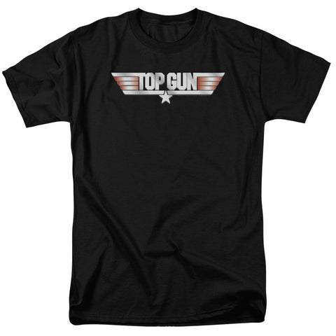 TOP GUN/LOGO - S/S ADULT 18/1 - BLACK - LG