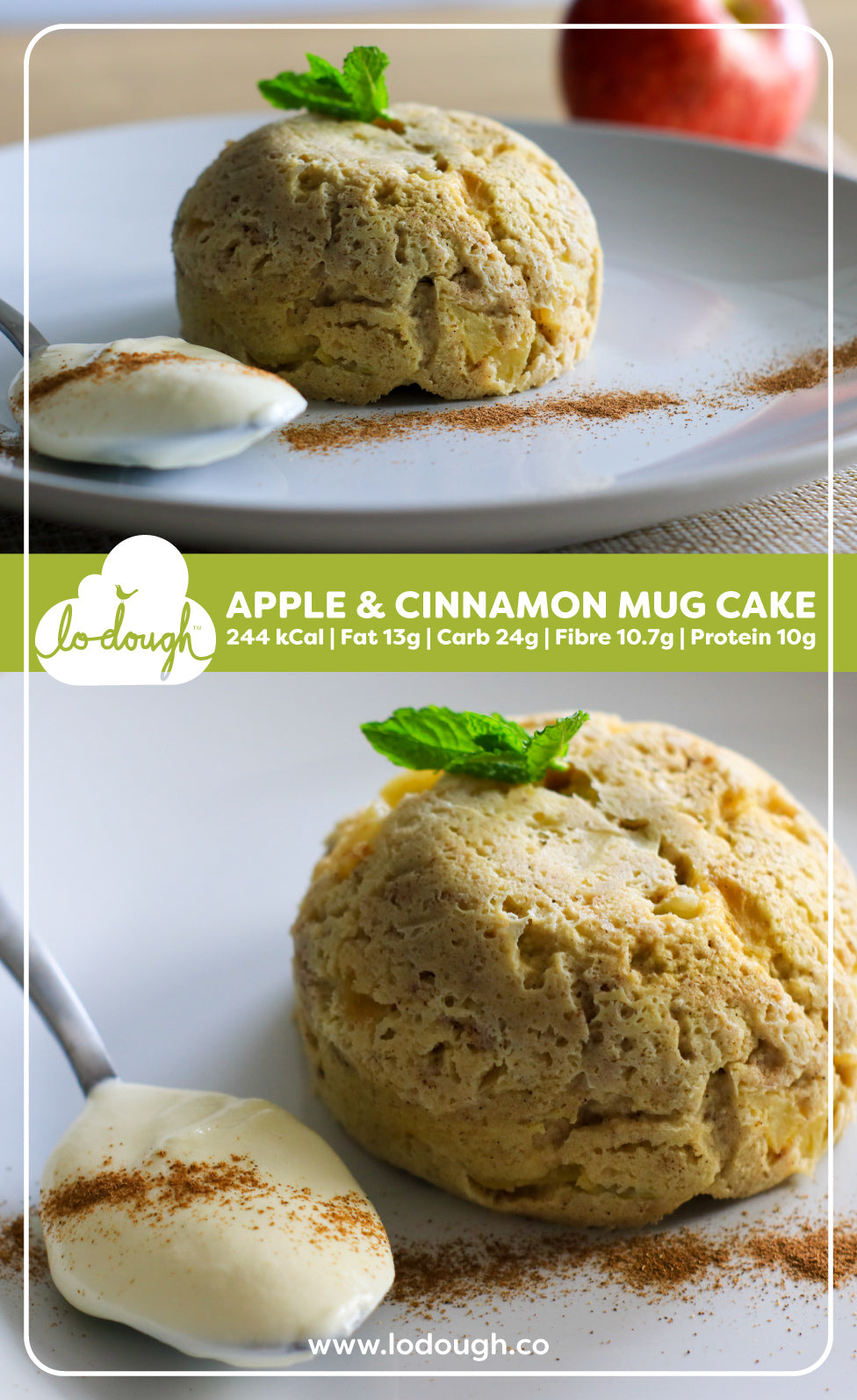 Apple and Cinnamon Mug Cakes