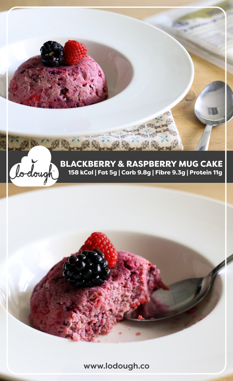 Blackberry and Raspberry mugcake