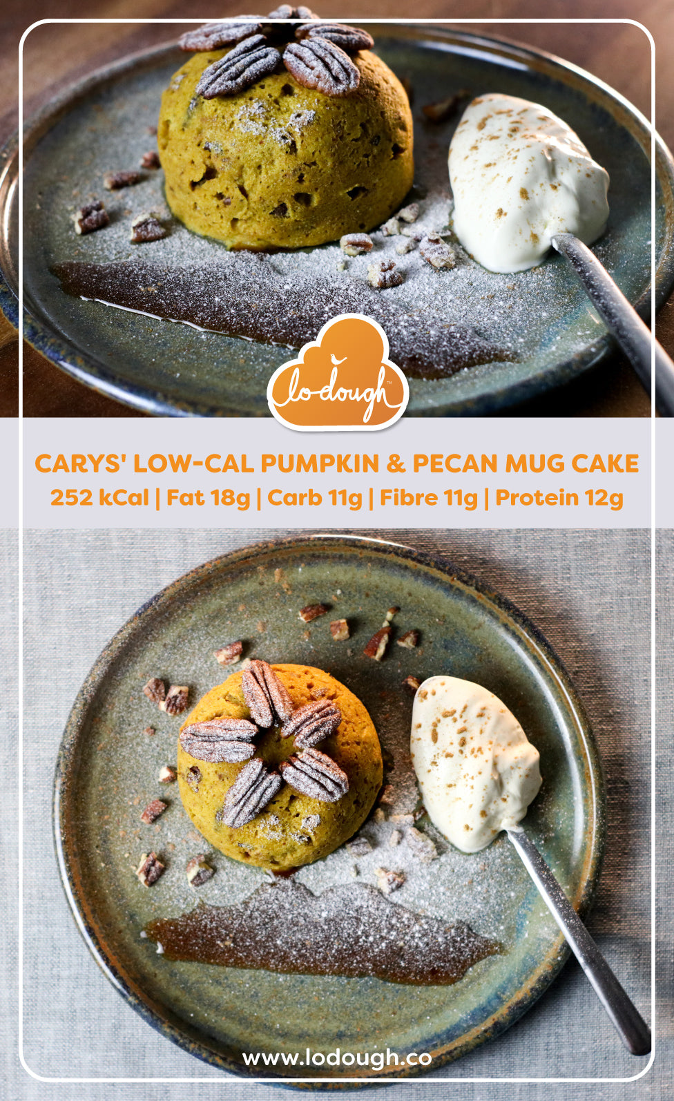 Low calorie Pupkin & Pecan Mug Cake