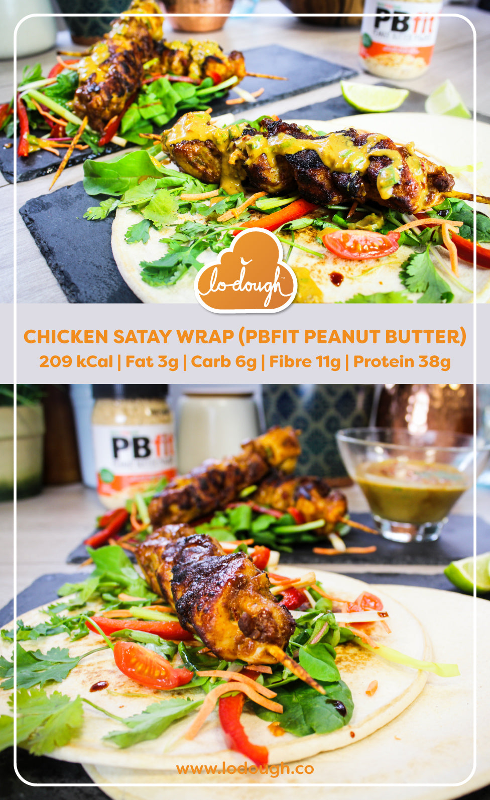 Chicken-Satay-Wrap-(PBfit-Peanut-Butter)