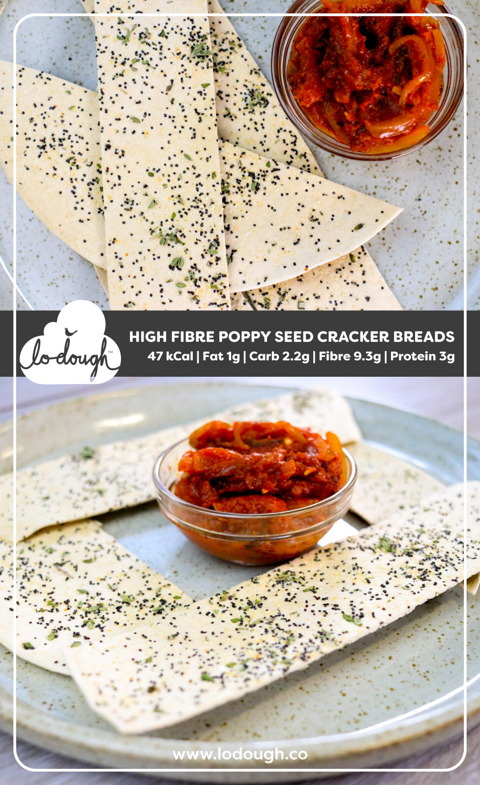 Ultra Low Calorie Poppy Seed Cracker Breads