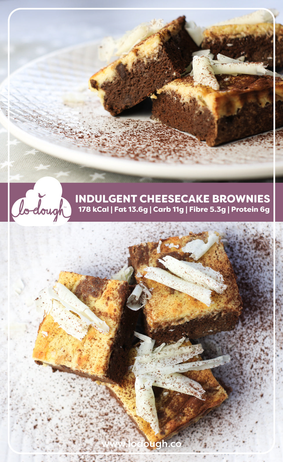 Low-Calorie Cheesecake Brownies