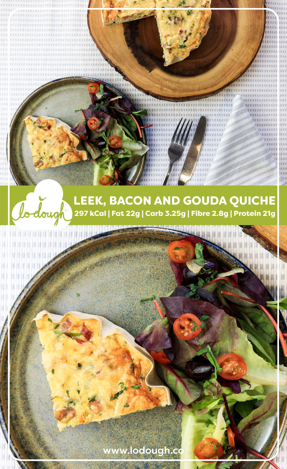 Leek, Bacon and Gouda Quiche