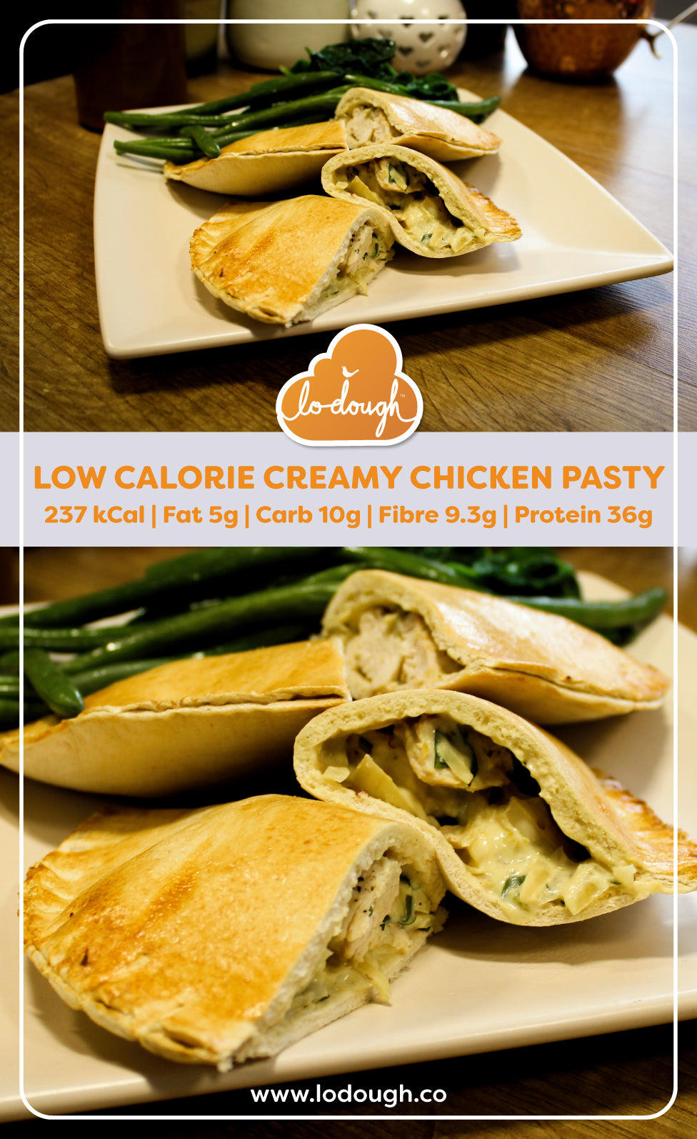 Low Calorie Creamy Chicken Pasty