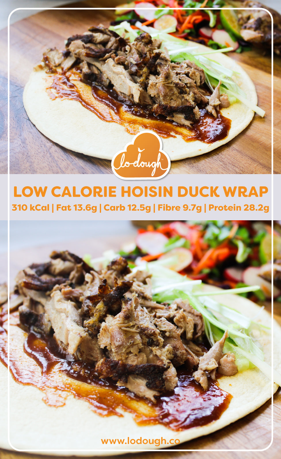 Low Calorie Hoisin Duck Wrap