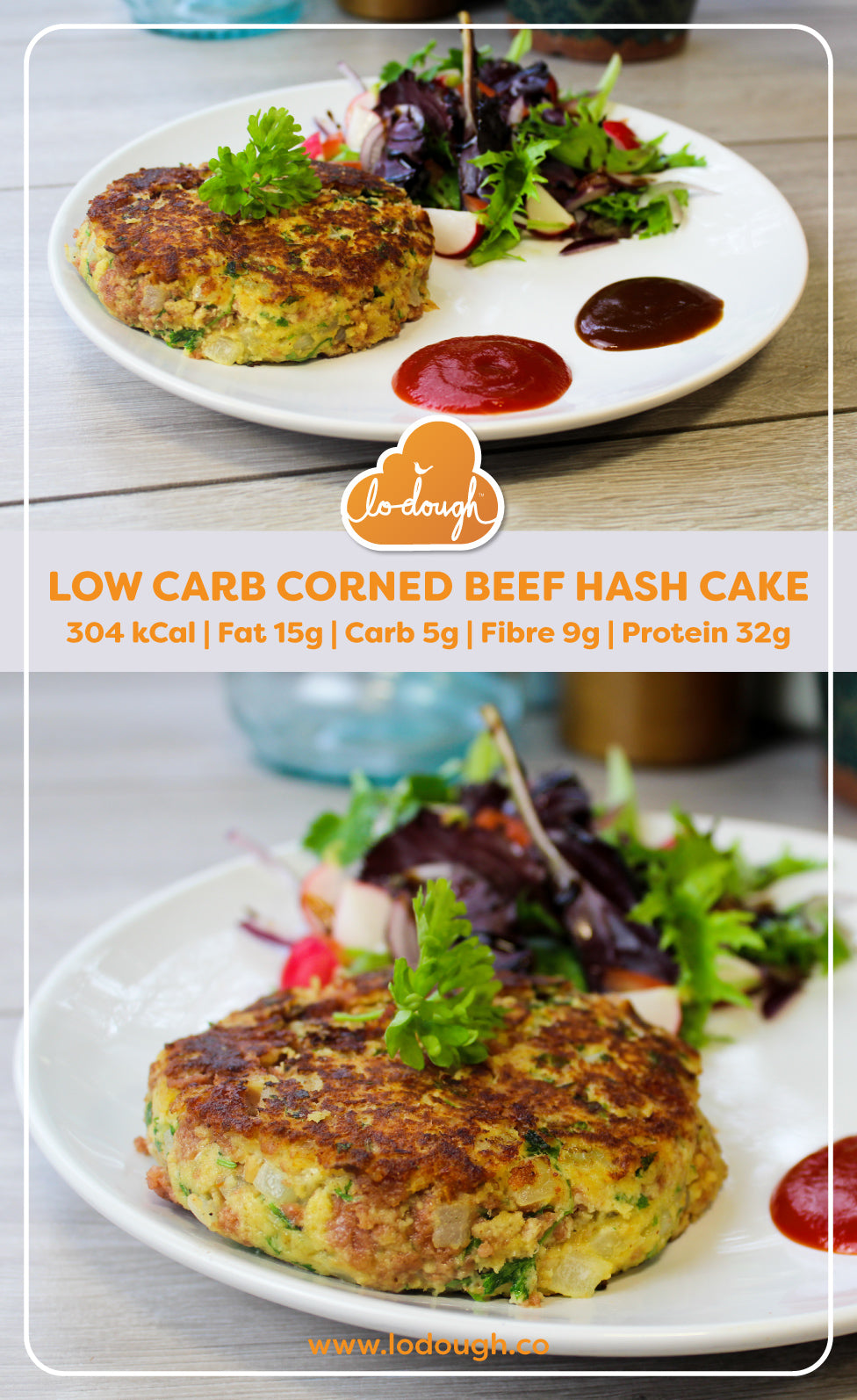 Low Carb Corned Beef Hash Cake