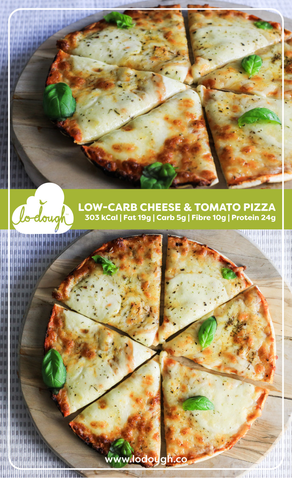 Low-Carb Cheese & Tomato Pizza