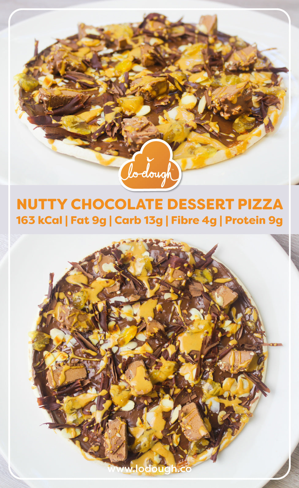 Chocolate and Nut Dessert Pizza