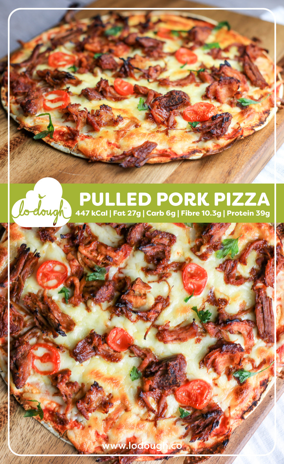 Low Carb Pulled Pork Pizza