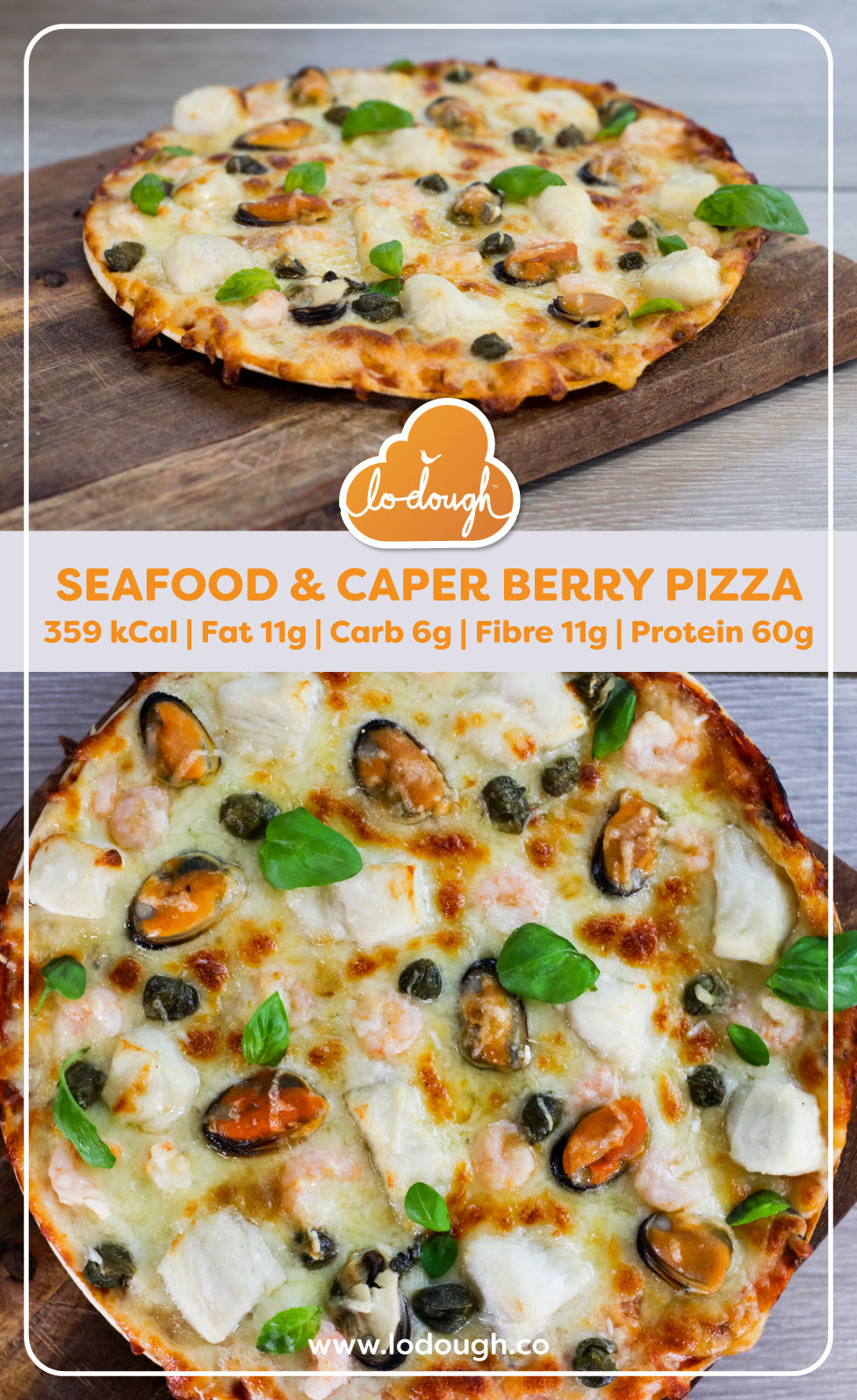 Seafood and Caper Berry Pizza