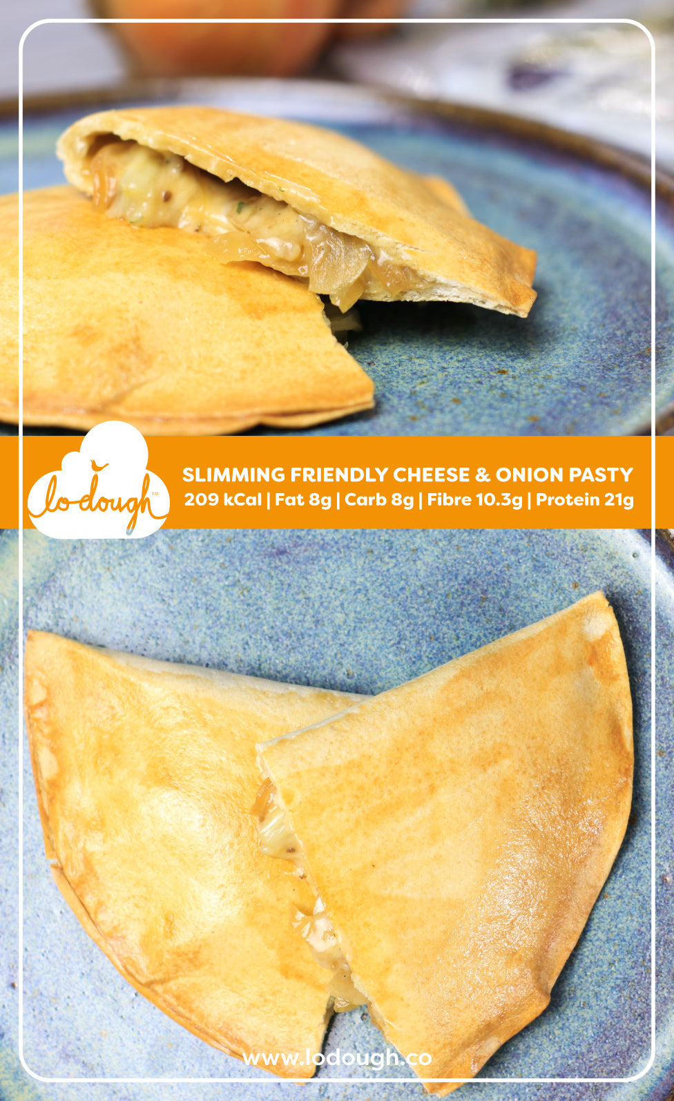 Slimming Friendly Cheese & Onion Pasty