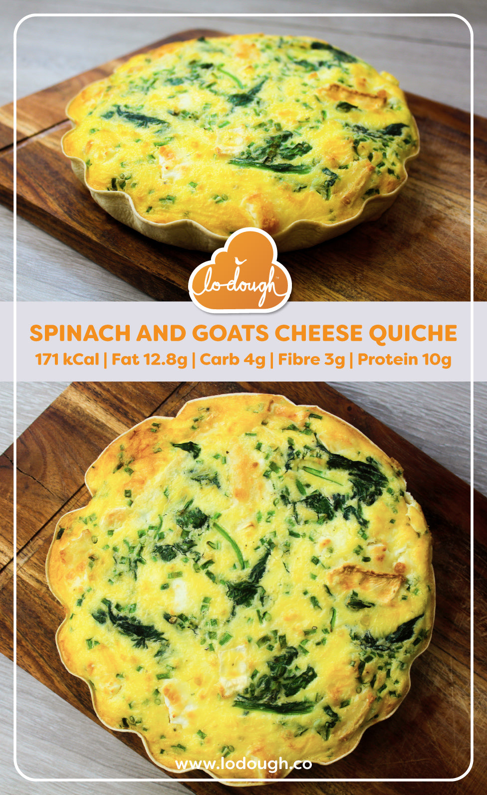 Spinach & Goats Cheese Quiche