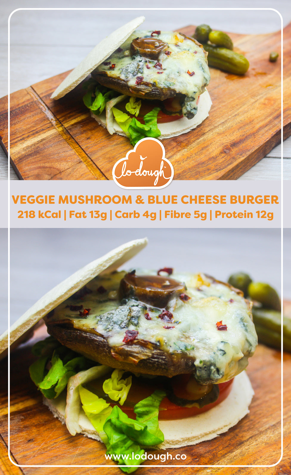 Veggie Mushroom & Blue Cheese Burger