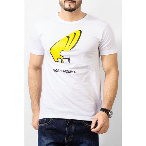 The Ajmery - Johny Bravo Graphics T-shirt - White