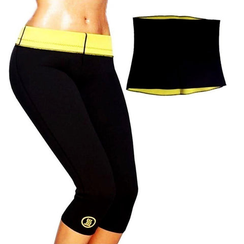 Slimming Pant & Belt - Pack of 2 - Black & Yellow