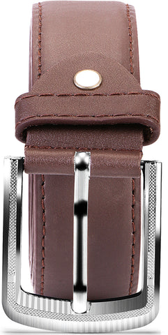 Leather Belt for Men - Dark Brown