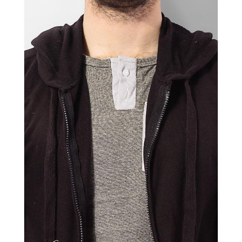The Ajmery - Men's Zipper Hooded Jacket - Black