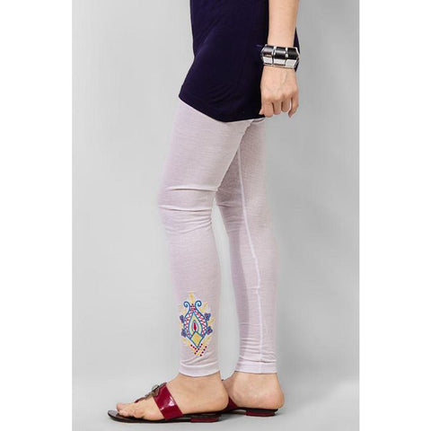 Ajmery Enterprise - Viscose Embroidered Tights - White