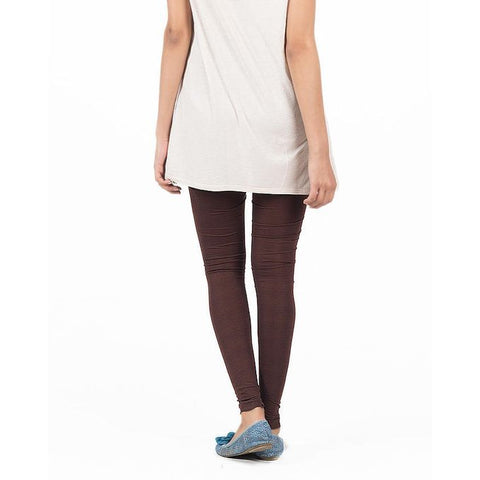 Ajmery Enterprise - Viscose Churidaar Tights For Women - KTY-124 - Dark Brown