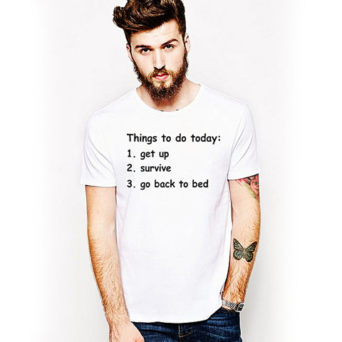 Things To Do Round Neck T-Shirt - White
