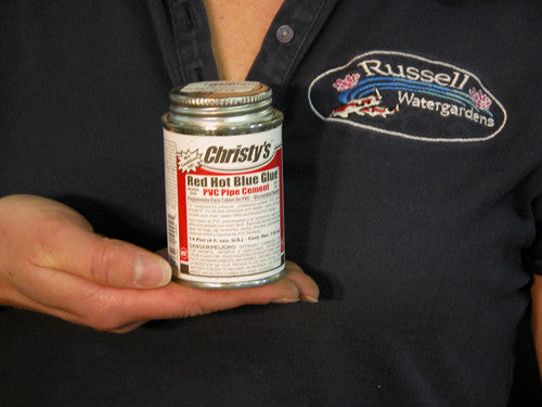 Christy's Red Hot Blue Glue for glueing flexible PVC, PVC, and ABS pipe