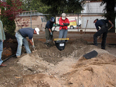 How to build a water garden pond - uses excavated soil to backfill around the Hydro Vortex filter