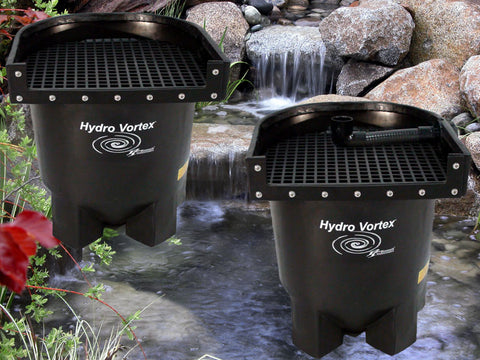 Ahi Hydro Vortex™ small waterfall filters with your choice of backwash options