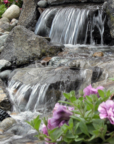 Dolphin series large pondless waterfall with 5' stream kit is easy to clean and maintain