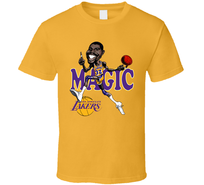 magic johnson caricature t shirt