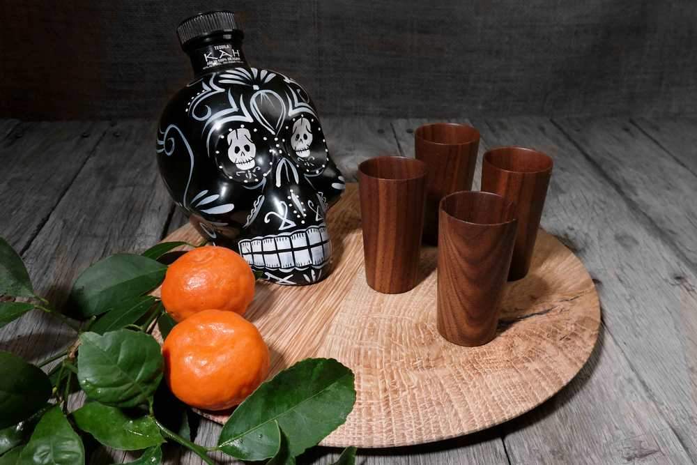 Sake Tequila Wooden Cup Set