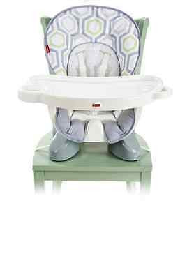 High Chair Fisher Price Spacesaver Geo Meadow Straps Easily