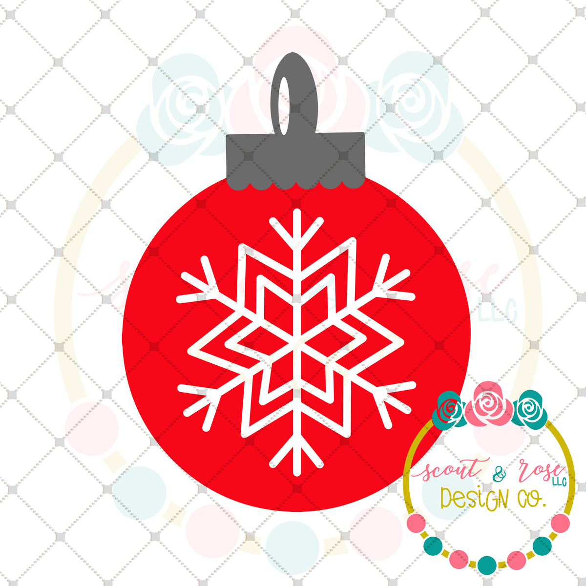 Download Snowflake Christmas Ornament SVG DXF PNG - Scout and Rose ...