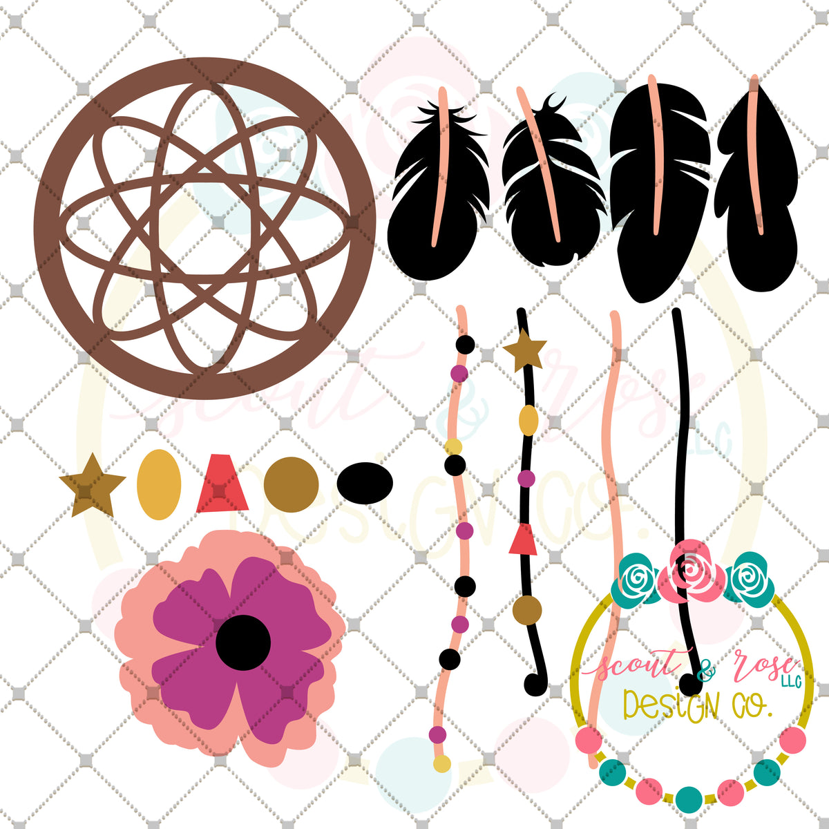 Download Design Your Own Dreamcatcher SVG DXF PNG - Scout and Rose ...