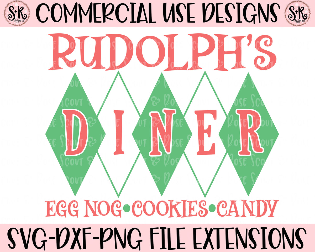 Retro Rudolphs Diner Svg Dxf Png 2019 Scout And Rose