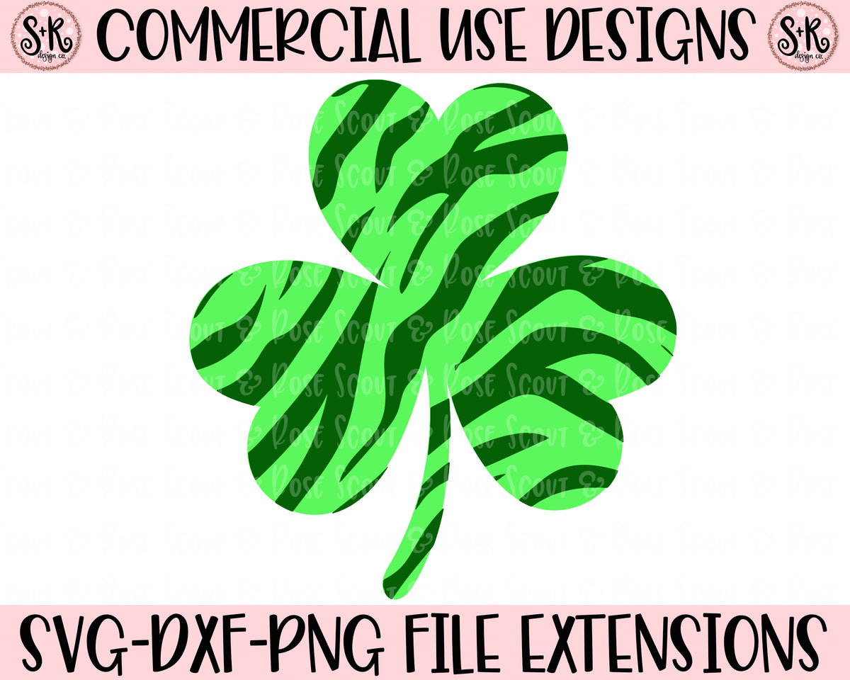 Download Zebra Print Shamrock Svg Dxf Png 2020 Scout And Rose Design Co 3D SVG Files Ideas | SVG, Paper Crafts, SVG File