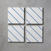 Blue Pencil Salon Tile Tiles - Handmade