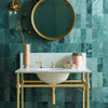 Fennel green herringbone honed marble Tile Tiles – Marble