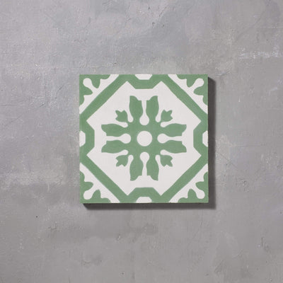 Green Basco Tile Tiles - Handmade