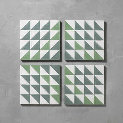 Green Majadas Tile Tiles - Handmade
