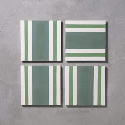 Green Pesadilla Tile Tiles - Handmade
