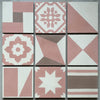 Pink Patchwork Tile Tiles - Handmade