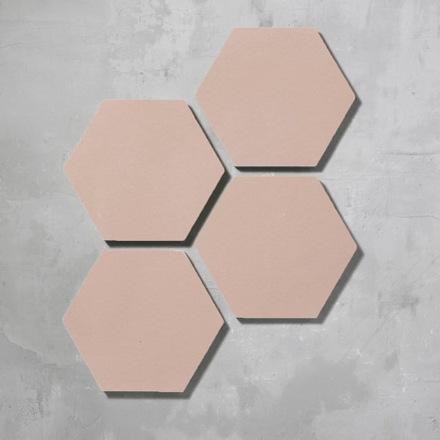 Rose Hexagonal Tile Tiles - Handmade