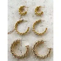 Twisted Rope Earring- Large