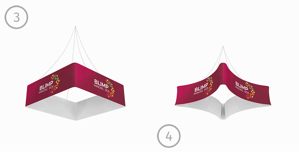 hanging banner system for trade shows and exhibits