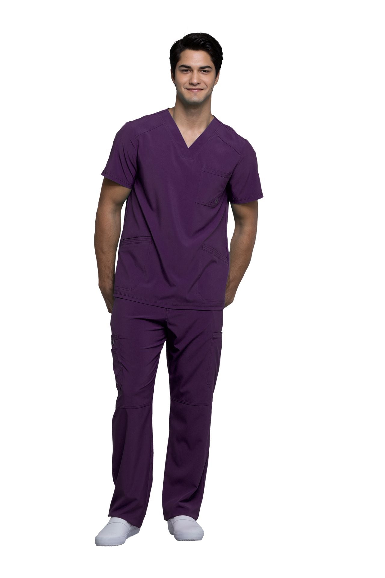 Eggplant - Cherokee Infinity Men's V-Neck Top